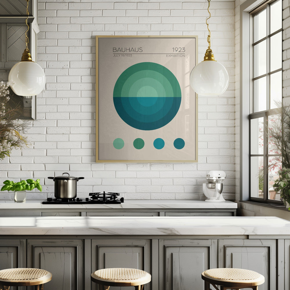 Bauhaus Mavi Daire Poster